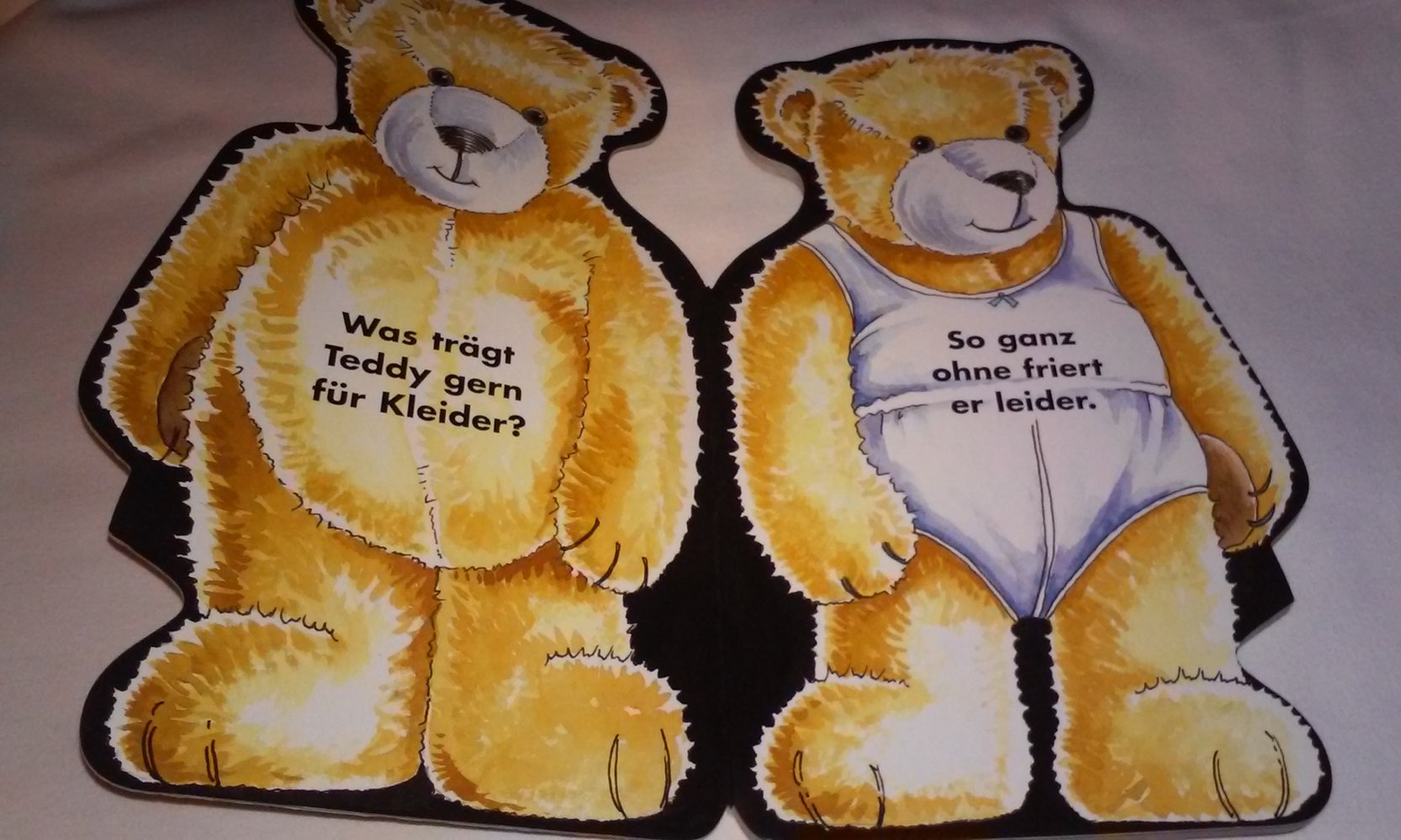 Was zieht Teddy gern an? Pappbilderbuch Sammlerstück Geschenktipp