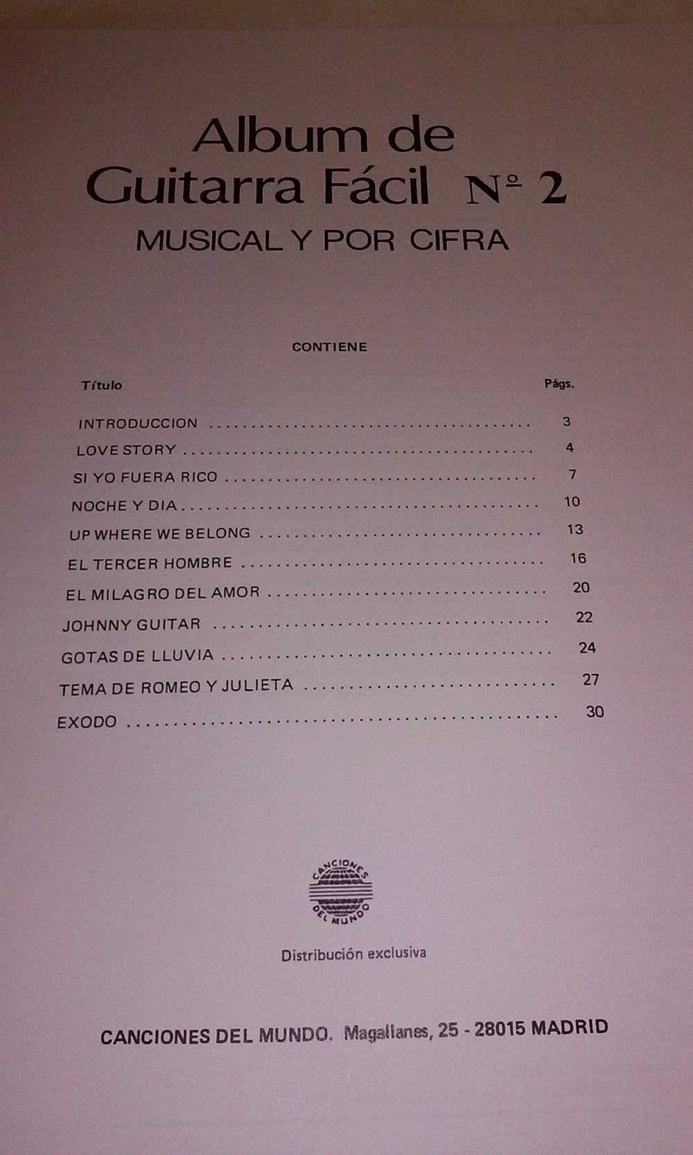 Album de Guitarra Facil No. 2 Notenbuch  Sammlerstück Rarität