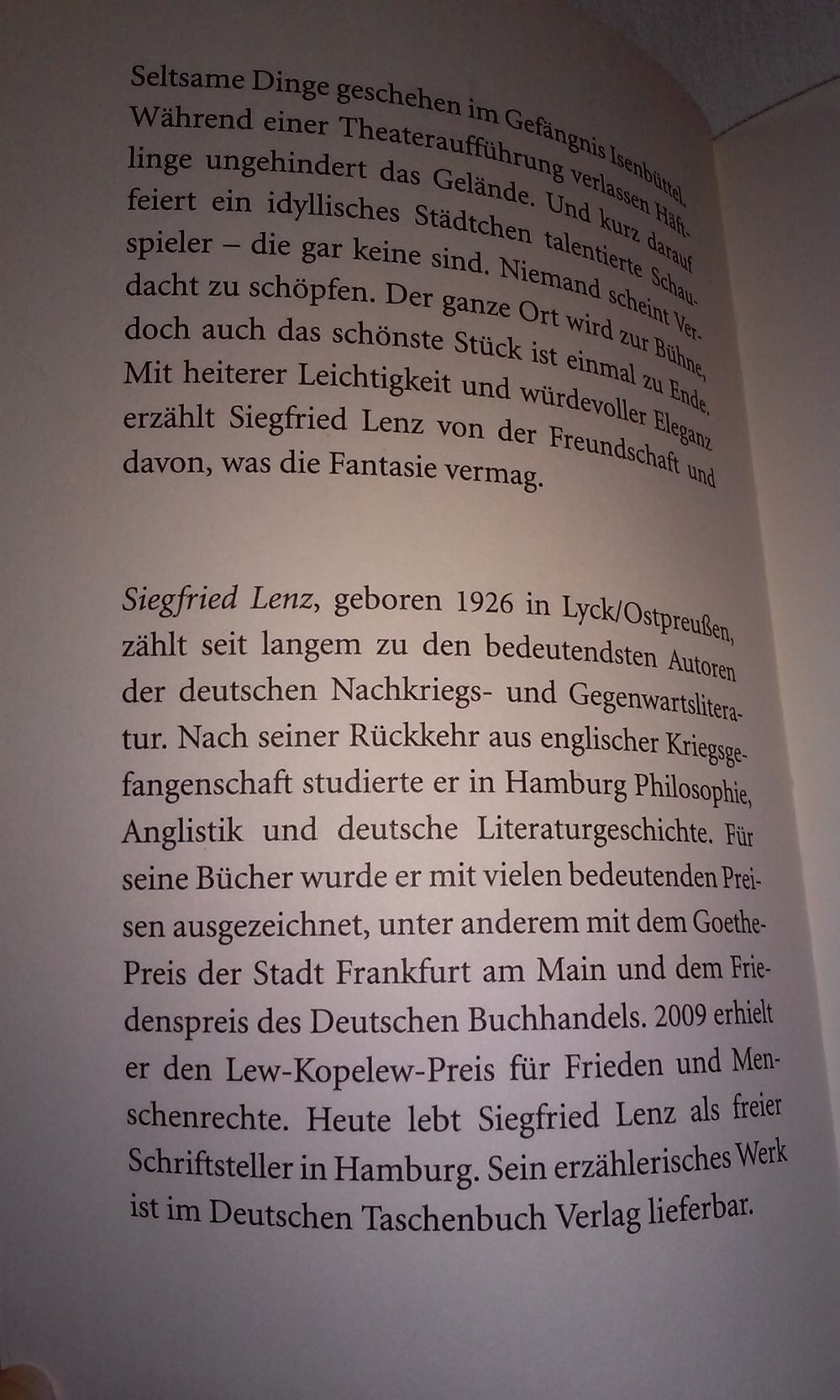 Landesbühne Siegfried Lenz eine Parabel über die Freundschaft  Bestseller/Klassiker