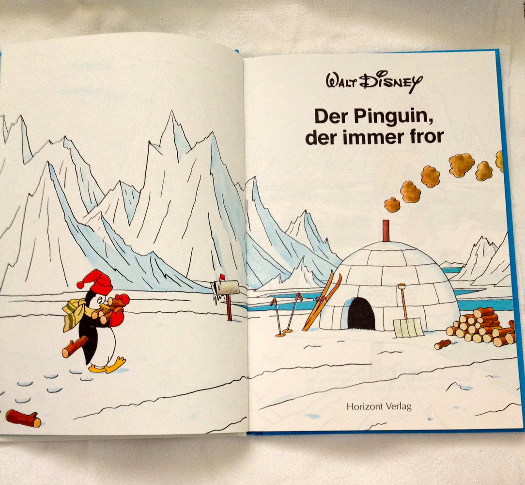 Der Pinguin, der immer fror präsentiert von Walt Disney Kinderbuch mit Bildern