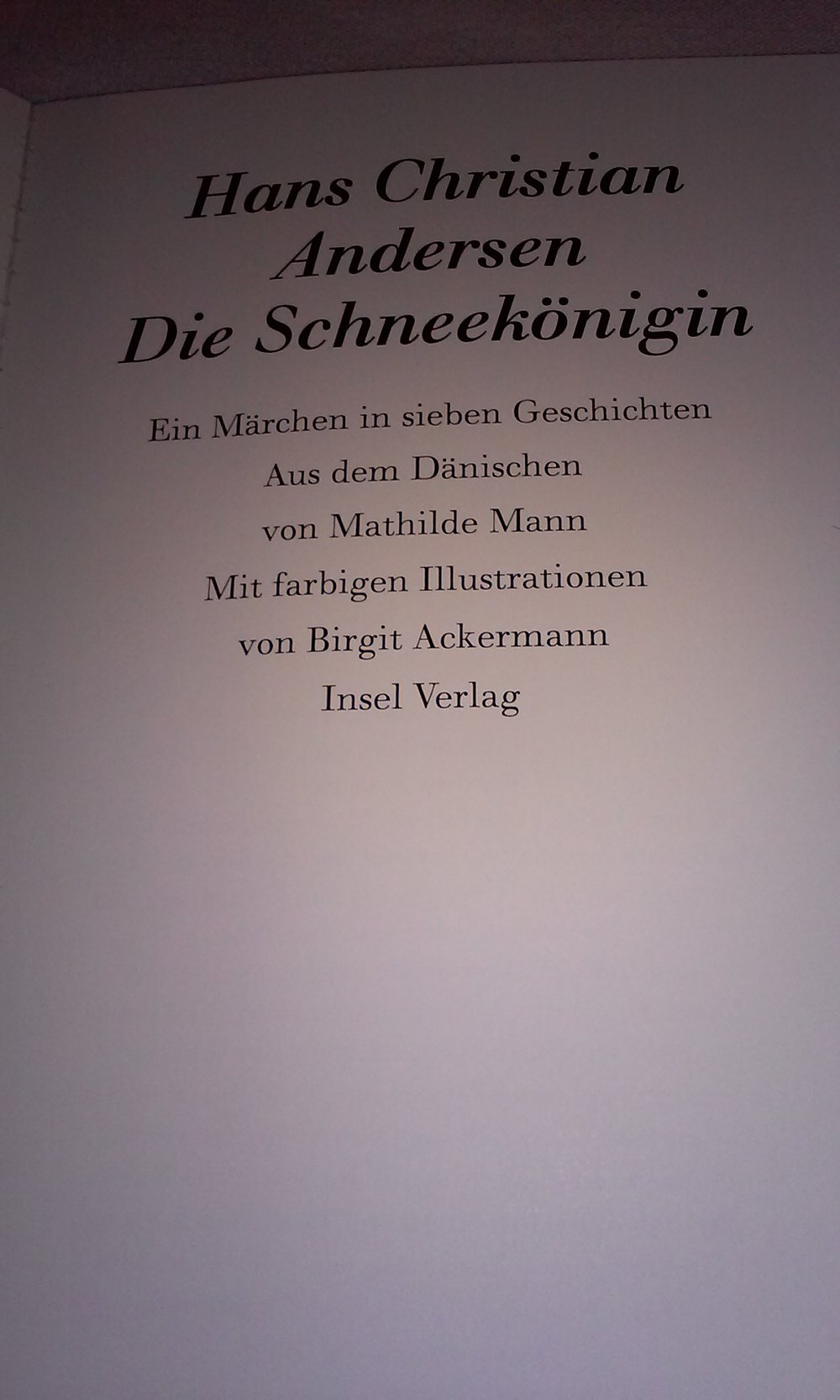 Die Schneekönigin: Ein Märchen in sieben Geschichten Weinachtsbuch/Winterbuch H.Ch.Andersen