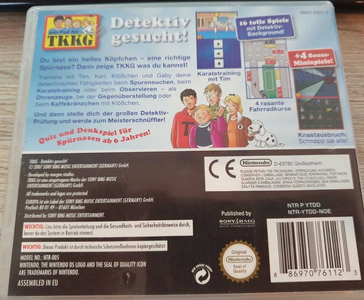 Nintendo DS - TKKG: Detektiv gesucht! - Spiel