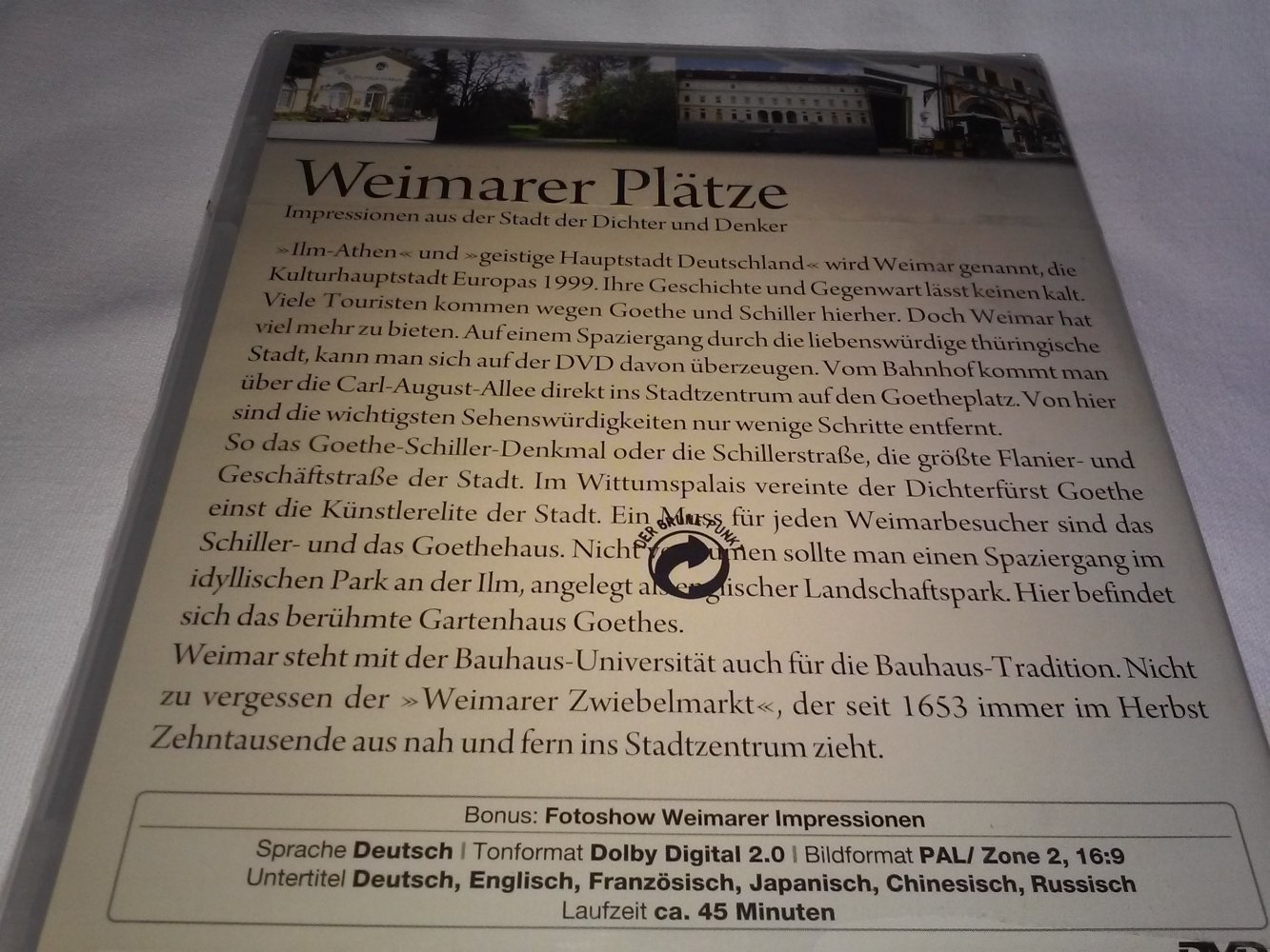 Neu! OVP!Weimarer Plätze - Impressionen aus der Stadt der Dichter und Denker 