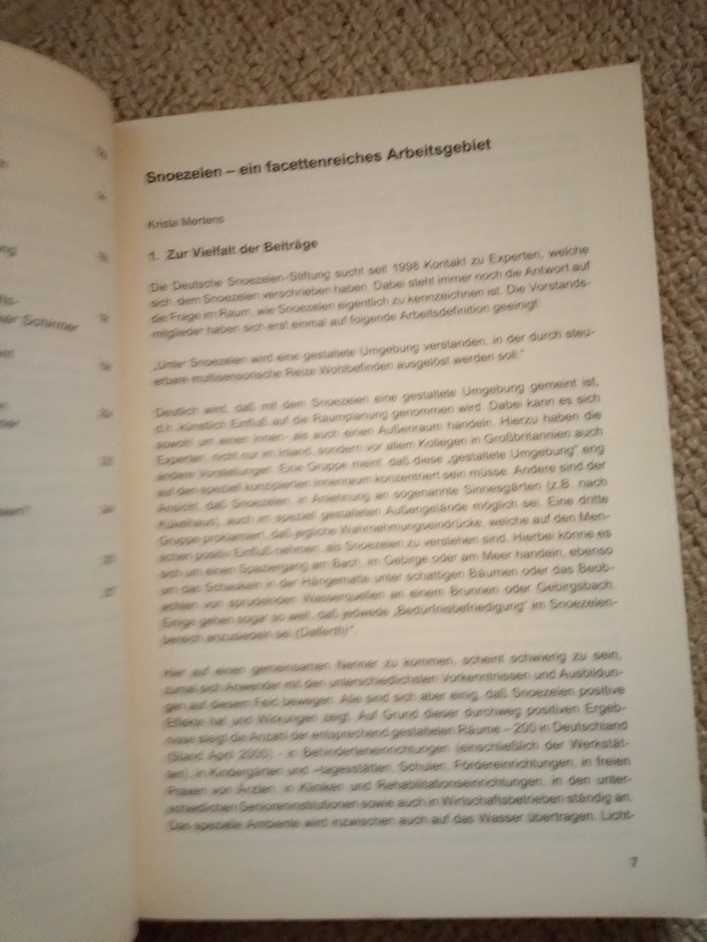 Snoezelen in Deutschland: Berichte vom 2. Snoezelen-Weltkongress