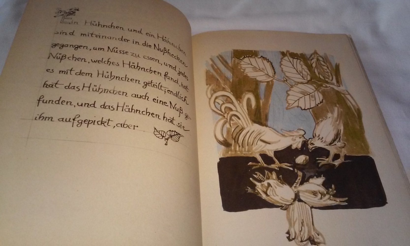 Carl Crodel Erschreckliche Geschichte vom Hühnchen und vom Hähnchen antik 1.Auflage