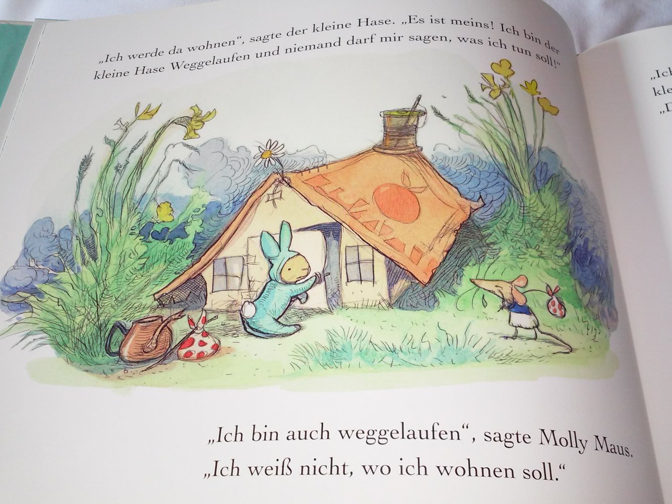 Der kleine Hase läuft weg