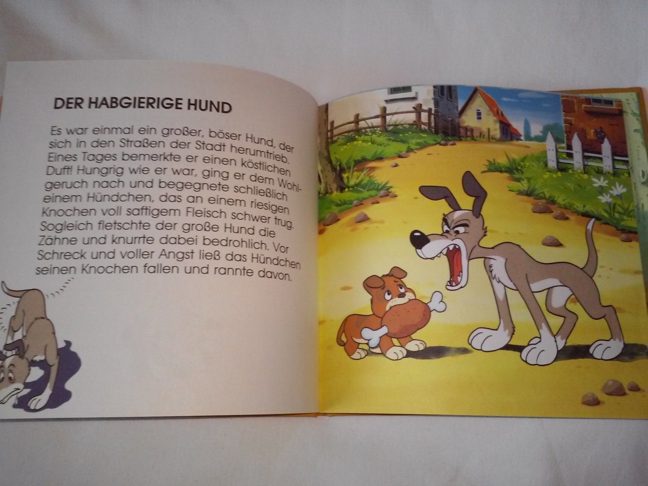 Der habgierige Hund (Aesops Fabeln) altes Kinderbuch wie neu