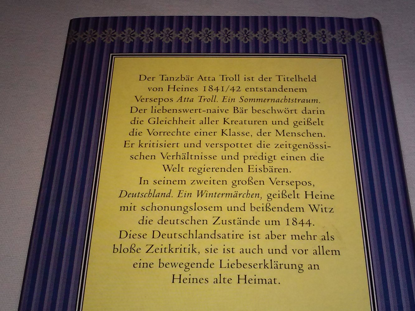  Heinrich Heine ´s Atta Troll und 