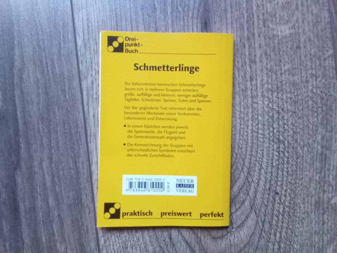 Schmetterlinge Heimische Tag- und Nachtfalter finden bestimmen kennen Dreipunkt-Buch Alfred Handel Dorothee Eisenreich Neuer Kaiser-Verlag