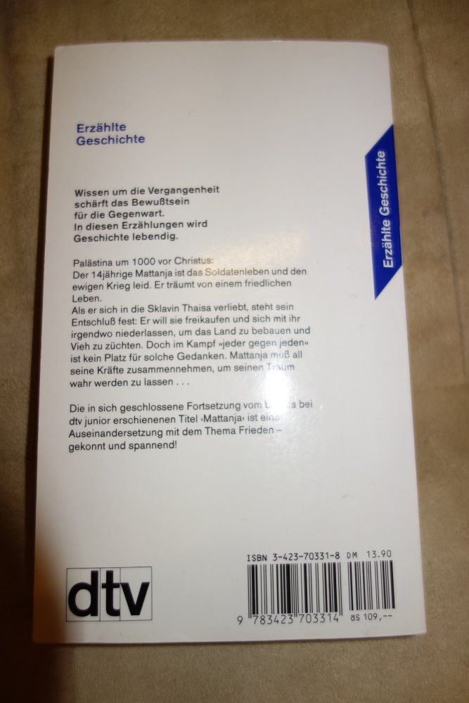 Mattanjas Traum vom Frieden Evert Hartmann dtv junior Buch
