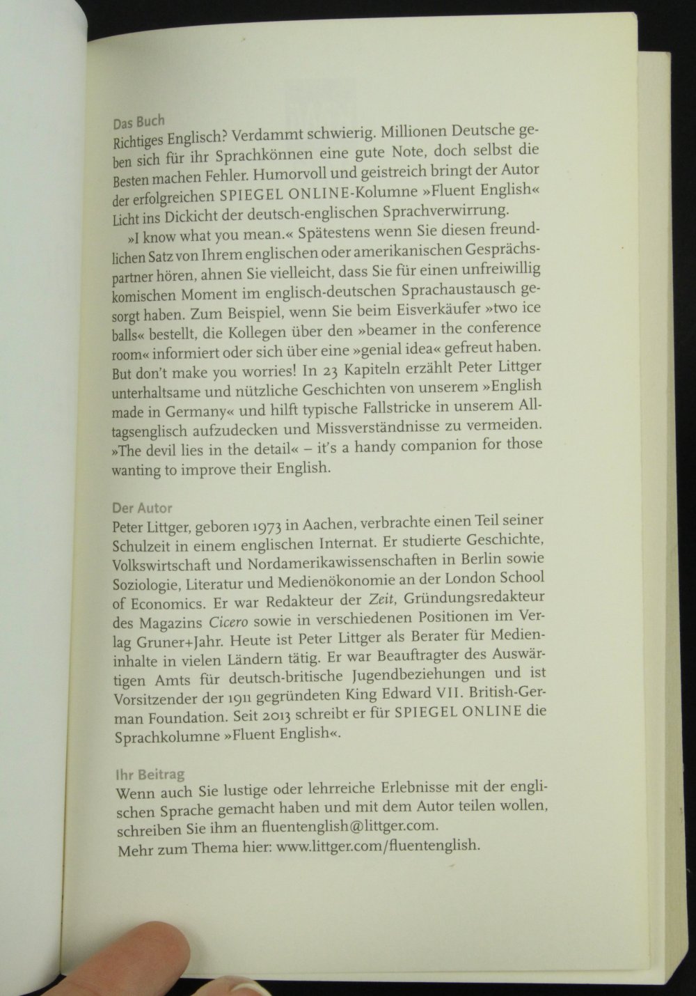 The devil lies in the detail Sachbuch Buch Peter Littger Englisch Sprache