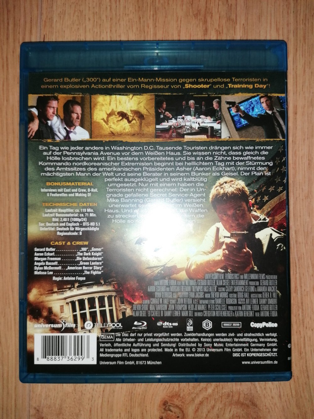 Blu-ray Olympus has fallen Gerard Butler Morgan Freeman