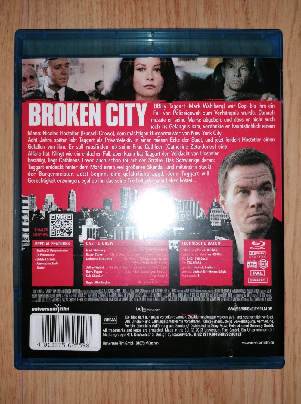 Blu-ray Broken City Mark Wahlberg Russell Crowe Thriller