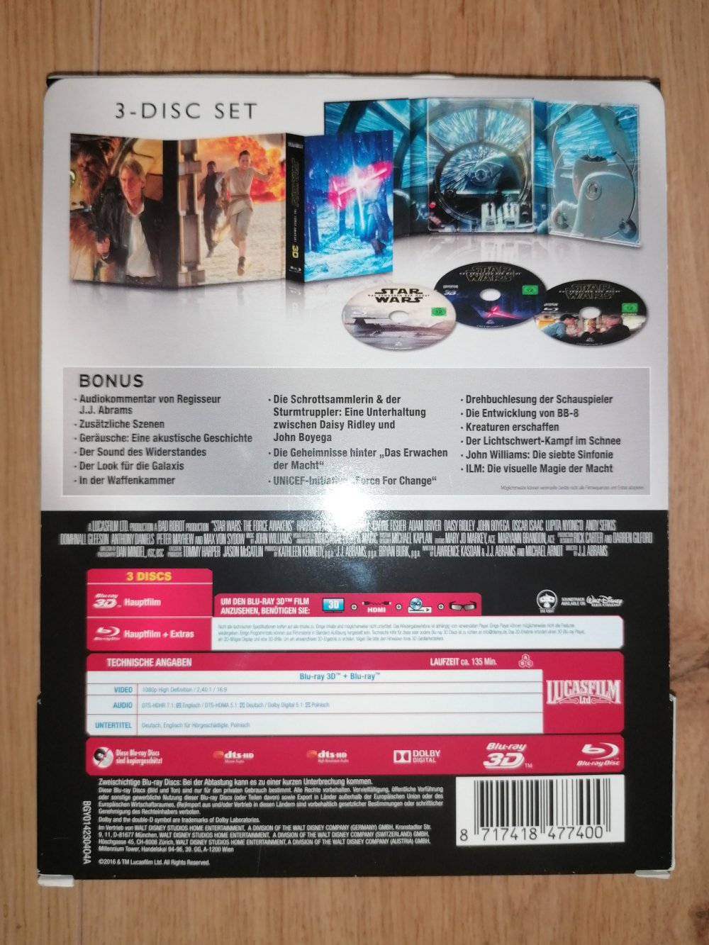 Blu-ray 3D Star Wars Das Erwachen der Macht Collector's Edition