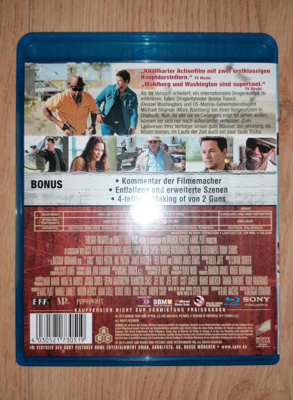 Blu-ray 2 Guns Denzel Washington Mark Wahlberg Actionkomödie
