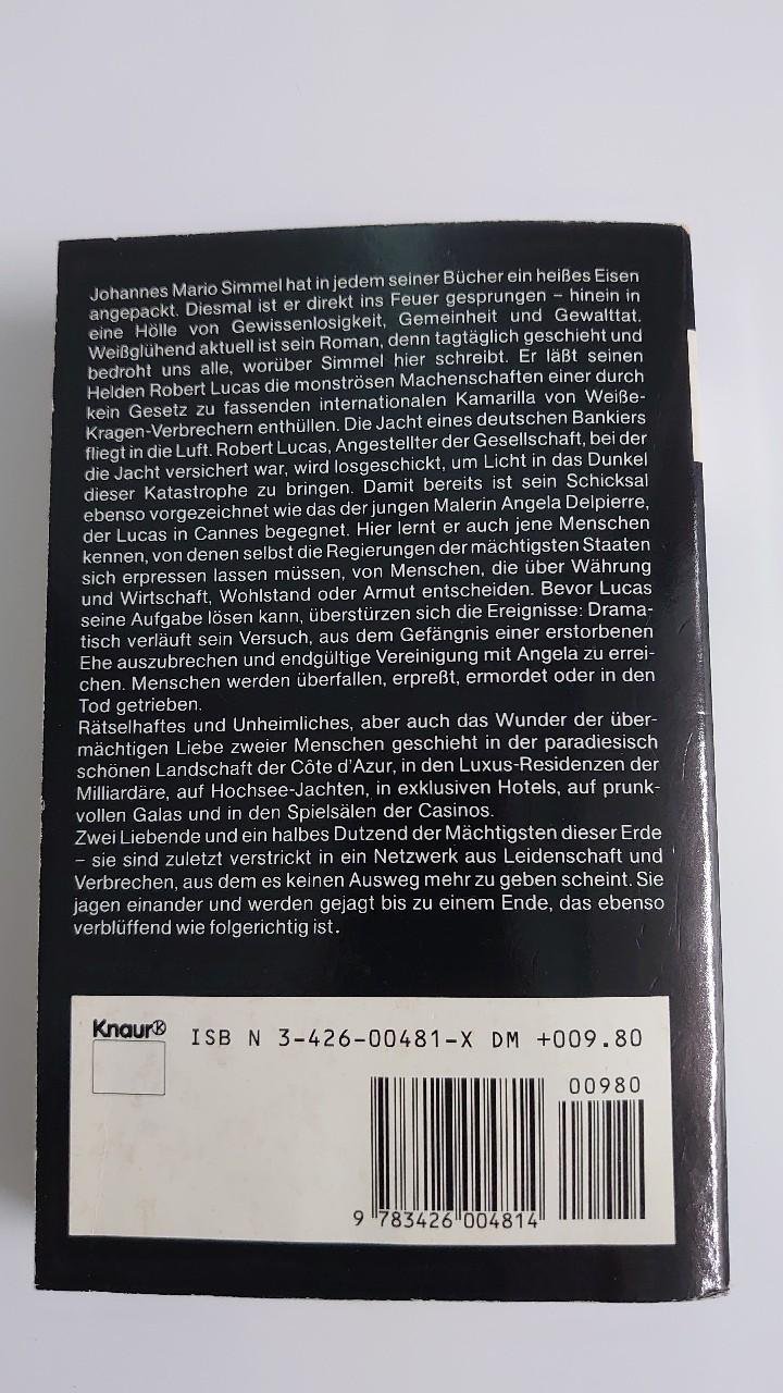 Buch Die Antwort kennt nur der Wind Johannes Mario Simmel