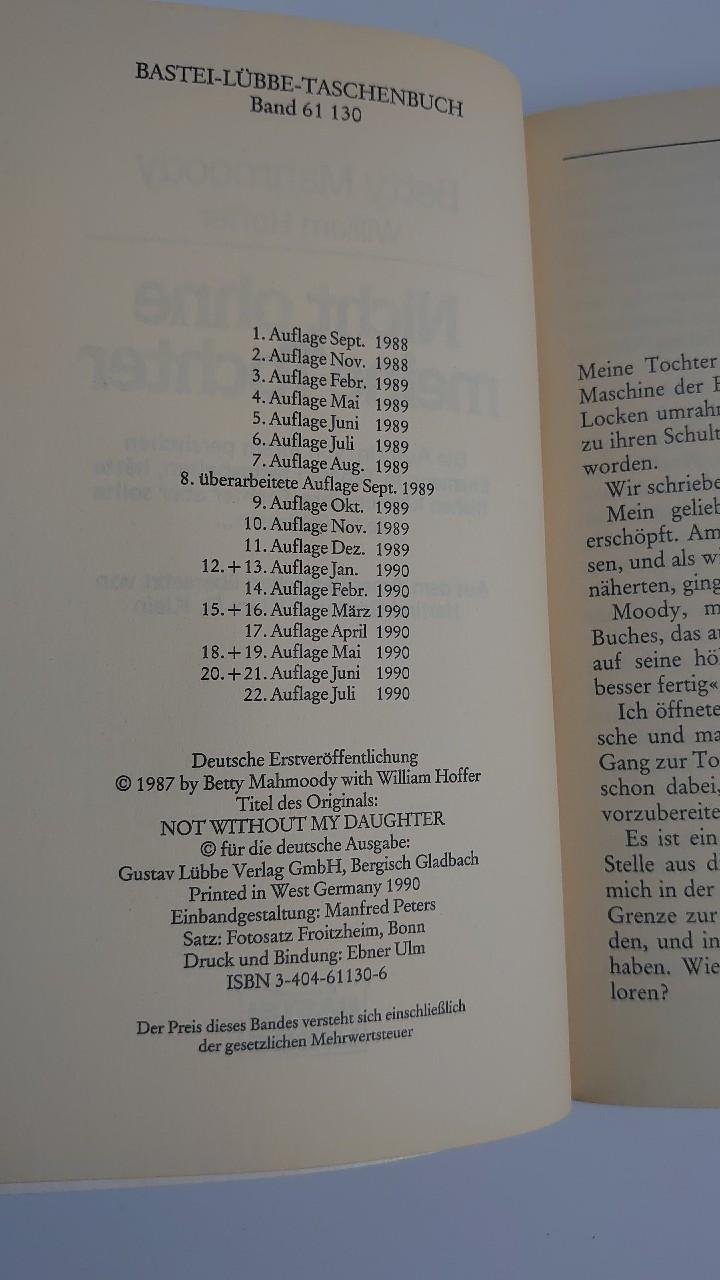 Buch Nicht ohne meine Tochter Betty Mahmoody