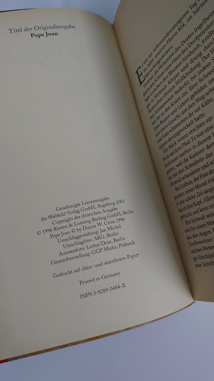 Buch Die Päpstin Historischer Roman Donna W. Cross