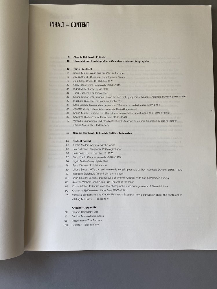 Reinhardt, Claudia: Killing Me Softly - Todesarten l Kunstbuch