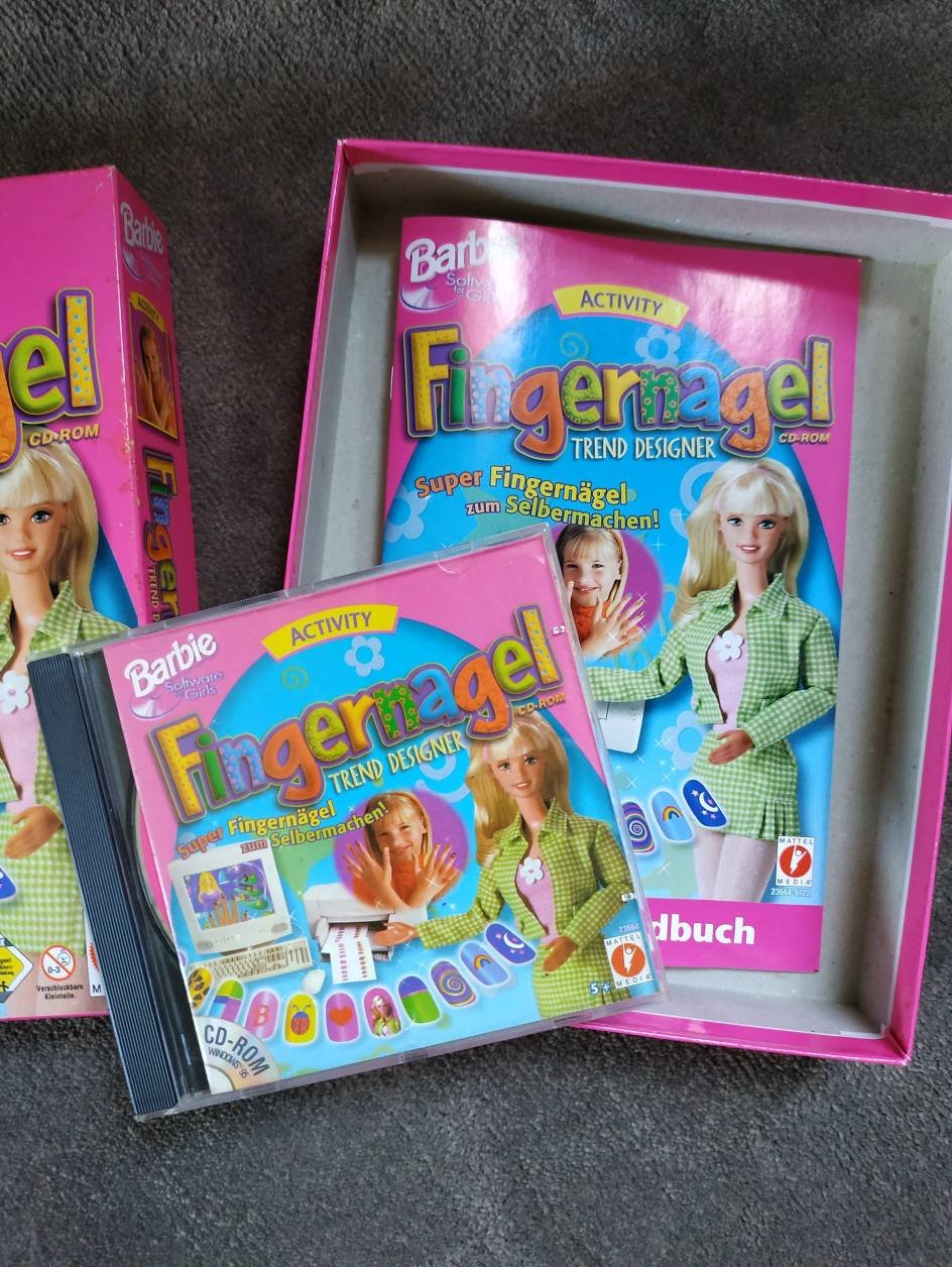 Pc Big Box Spiel | Barbie Fingernagel Designer | Retro Sammler Selten