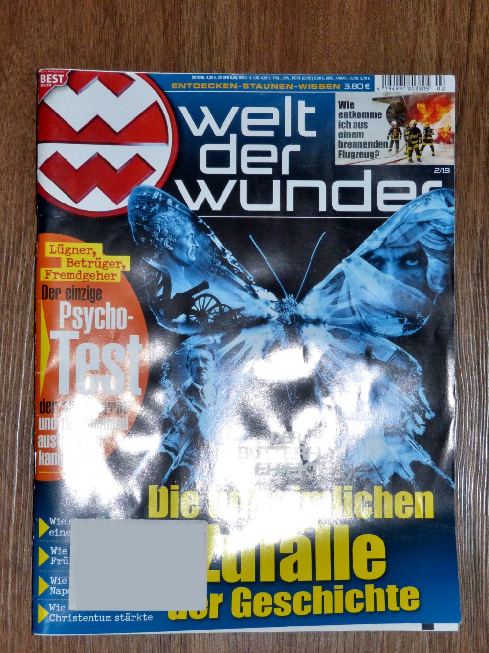 8 Zeitschriften Welt der Wunder 2018, Jan-Aug, Sehr gut-Neuwertig