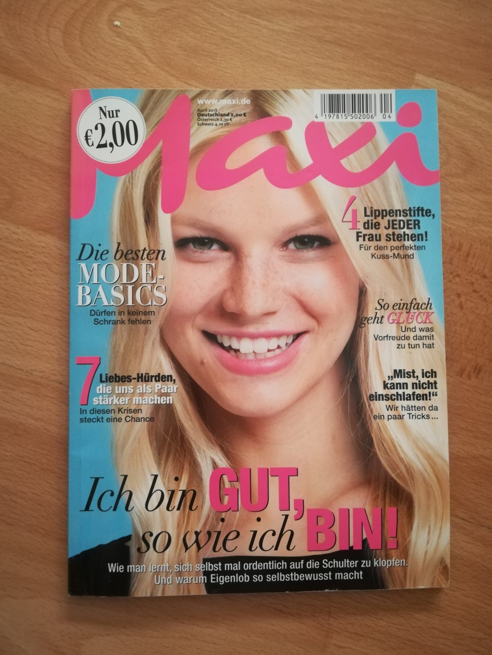 Maxi Frauenzeitschrift Ausgabe April 2015
