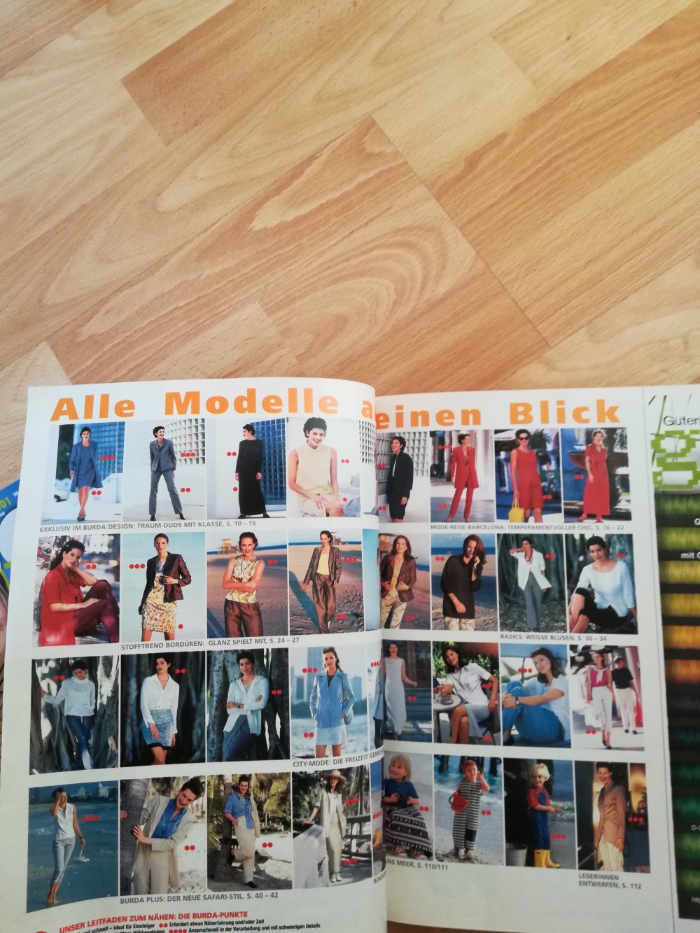Alte Burda Zeitschrift 90er Jahre mit Nähjounal / Schnittmuster /Schnittbögen