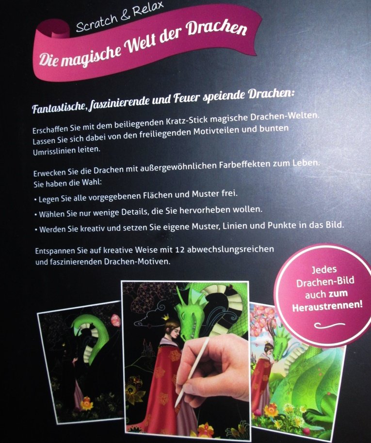 Die magische Welt der Drachen Kratzbuch Kreativbuch