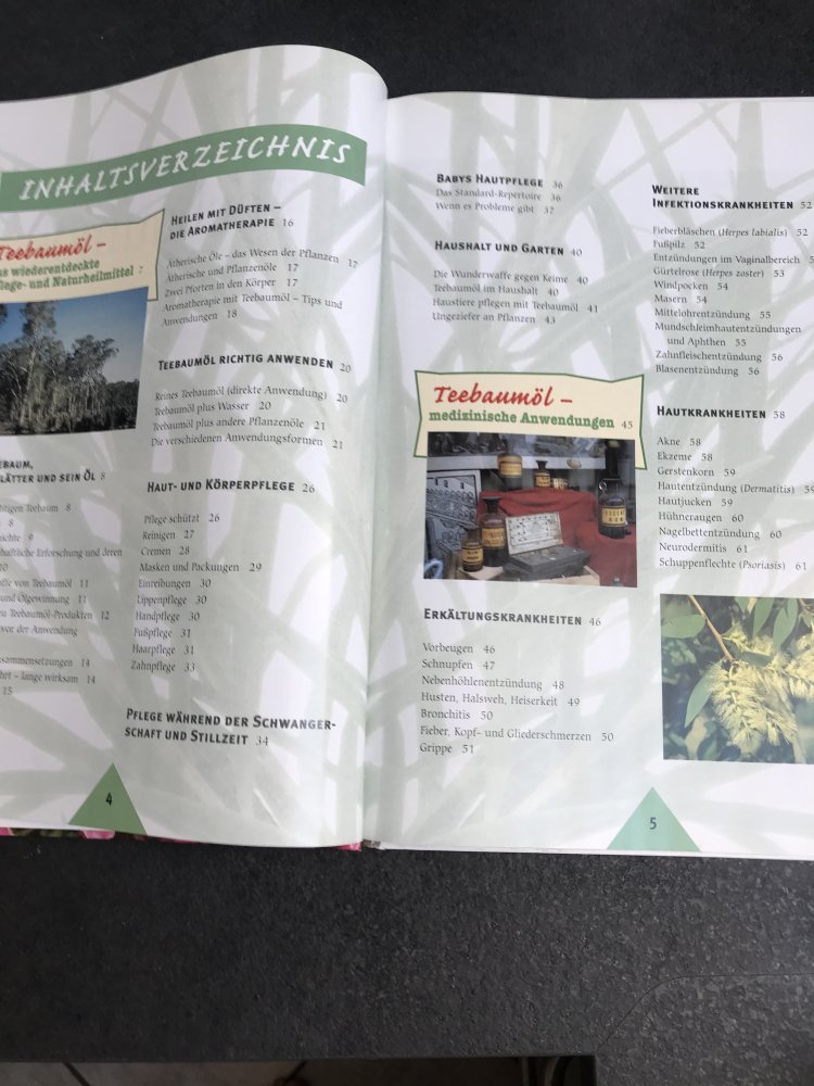 Kräuterkunde Teebaumöl natürliche Hausapotheke Einsatz Wirkungsweise  