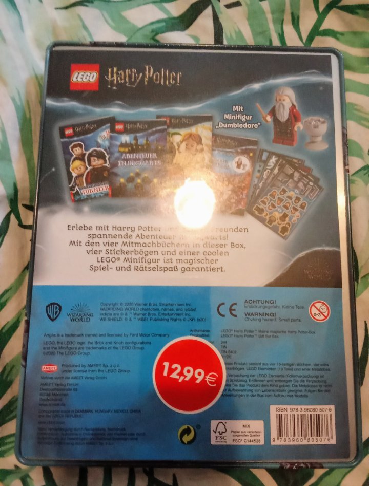 Lego Harry Potter Rätselbox Blechdose MIT Minifigur Albus Dumbledore OVP