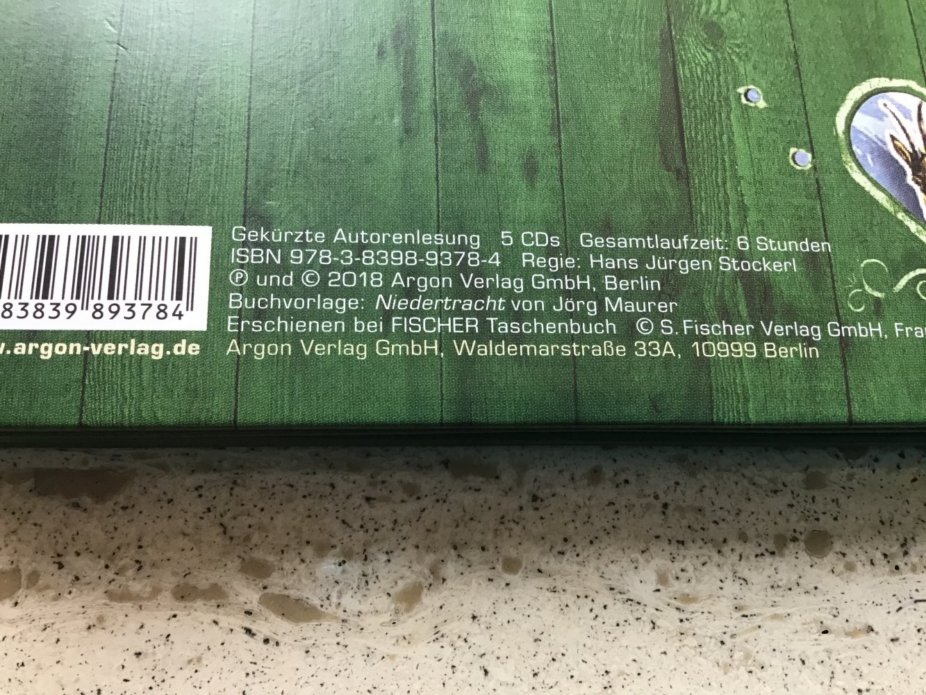 Jörg Maurer, Niedertracht, Alpenkrimi, 5 CDs, Autorenlesung, Gesamtlaufzeit 6 Stunden