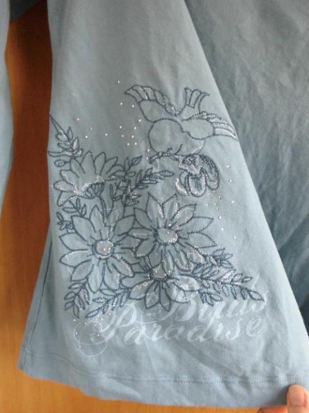 Superschönes Langarmshirt in Wickeloptik Gr. 34/36