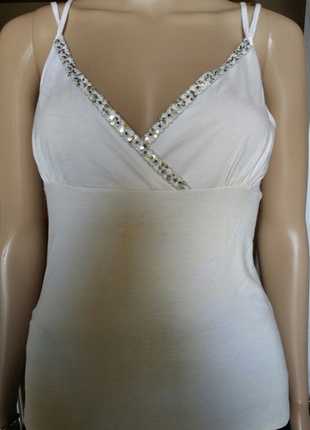 Süsse Top mit Spagetti träger und Applikationen / H&M