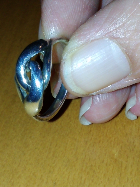 Ring Silber verschlungene Schlaufen