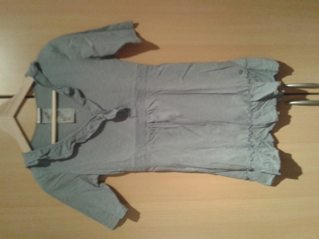 rauchblaues Babydoll Oberteil 