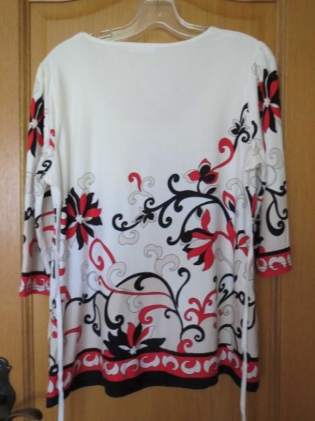 Tunika,florale Muster,3/4 Arm