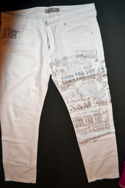 Kosmo Lupo Clubwear Designerjeans in Weiss! Größe 34