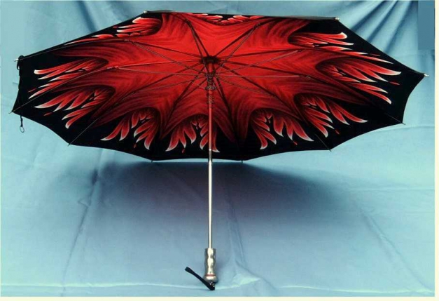 2 Damen-Regenschirme - farbig - Kobold Automatik und Taschen-Regenschirm