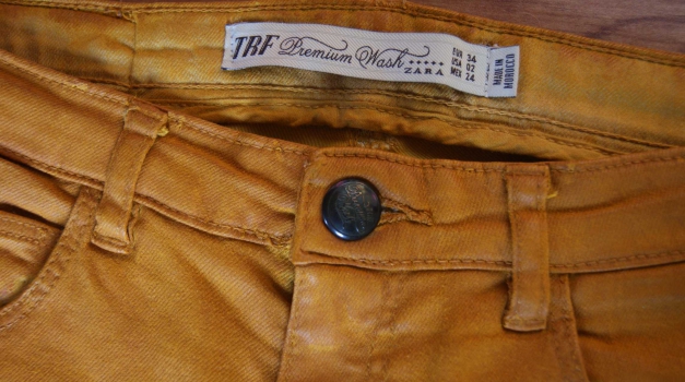 senfgelbe Zara TRF Jeans