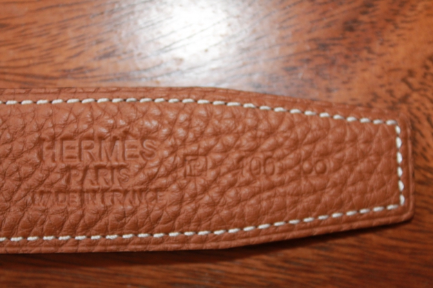 Hermes Gürtel, *wie NEU*, original, 32mm, Gr. 100, 115cm, Togo Leder Schwarz Braun, Paladium Silber Schnalle gebürstet
