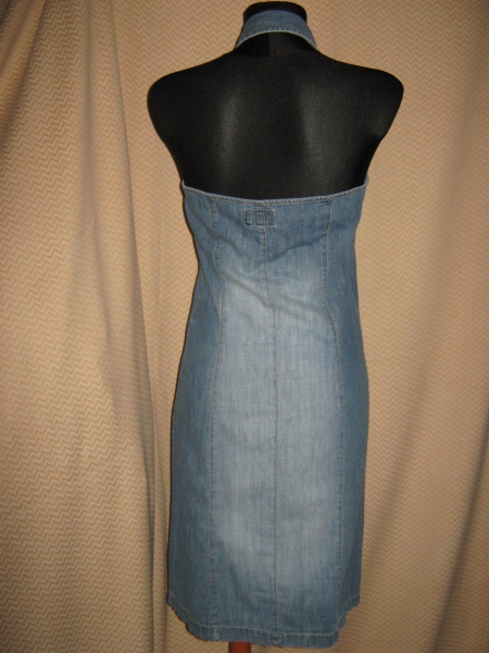 NEU mit ETIKETT * Sexy * Neckholder * Rückenfrei * Jeans- Kleid 