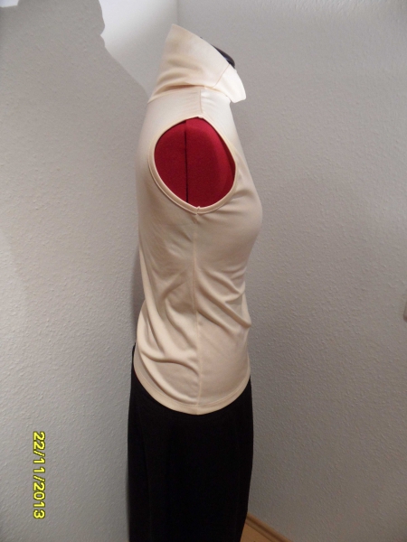Rollkragen Tanktop in beige, Größe 36, sehr schick, Sommertop, leicht
