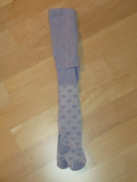 Süße Strumpfhose mit Herzchen flieder Gr.86/92