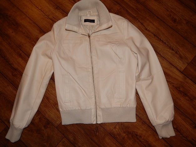 Tolle Lederjacke Gr. L in creme Top