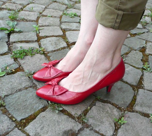 Madonna 80er Vintage Pumps in kirschrot Gr. 37