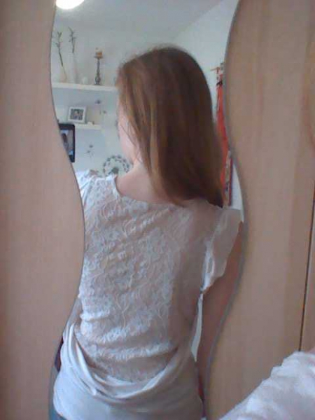 T-Shirt rückenfrei mit Spitze