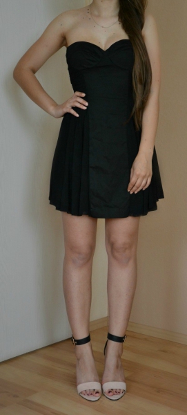 Schwarzes Bustier Minikleid Kleid Tüll Skater Dress Elise Ryan 34 36 XS S Blogger Party NEU