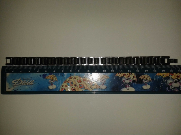 Schwarz / silbernes Armband aus rostfreiem Stahl