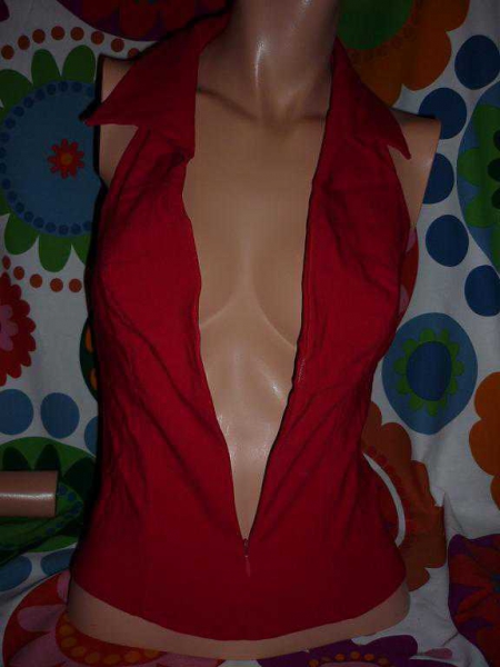 Neckholder Top * XS 32 34 36 * weste shirt strech sexy
