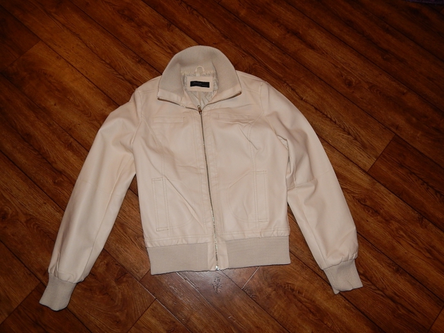 Tolle Lederjacke Gr. L in creme Top